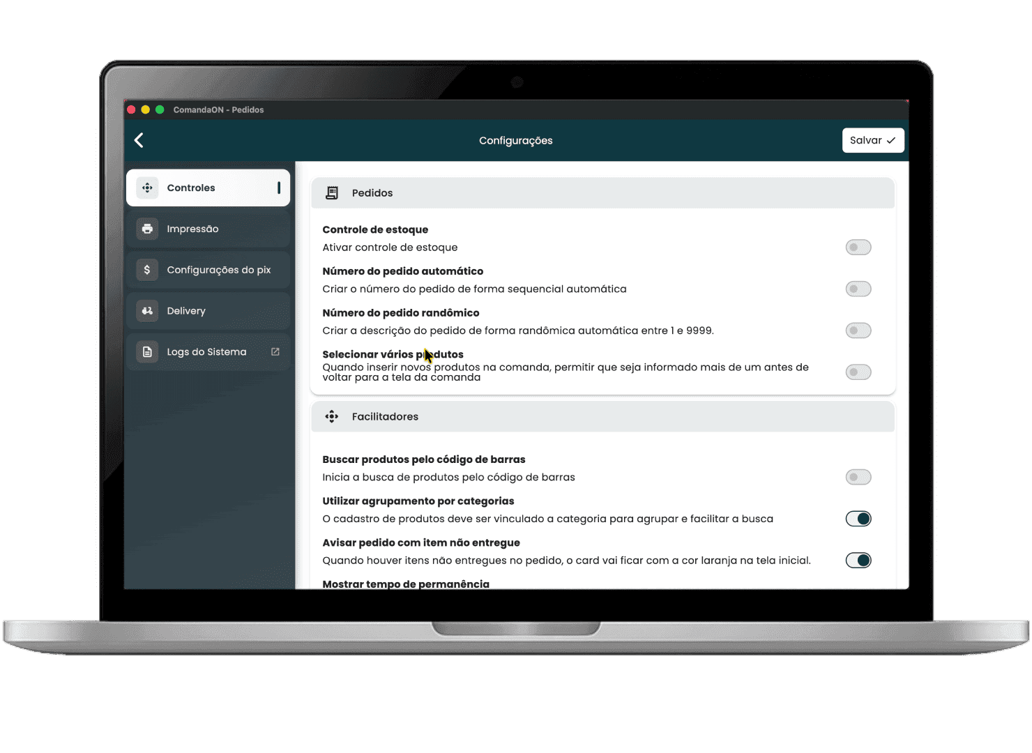 Sistema customizável: configure o ComandaON do jeito que seu restaurante funciona