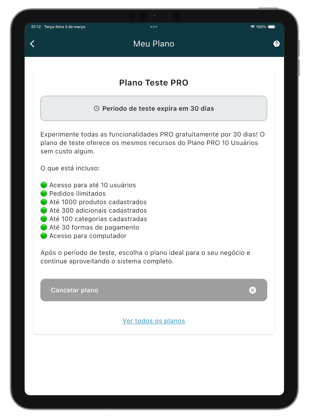 30 Dias de Teste Grátis: Experimente Todas as Funcionalidades do Sistema Sem Cartão de Crédito