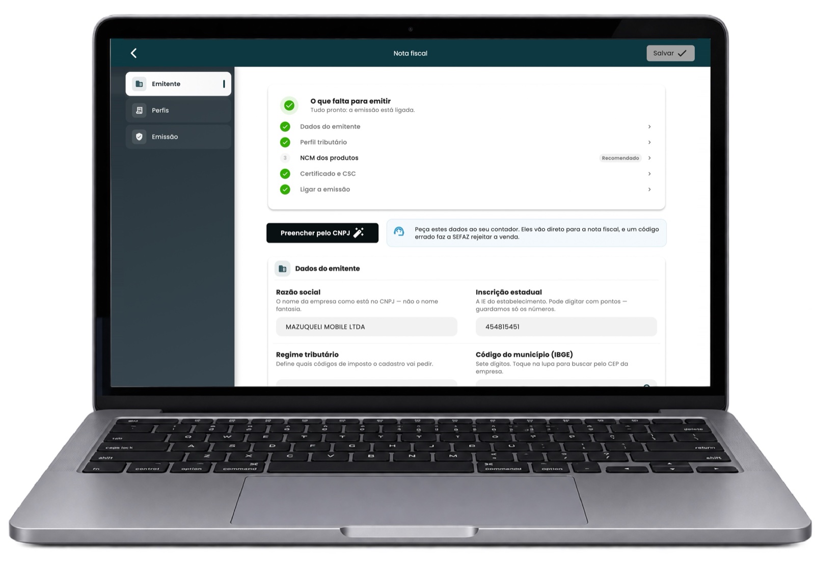 Checklist O que falta para emitir com os passos da configuração da NFC-e